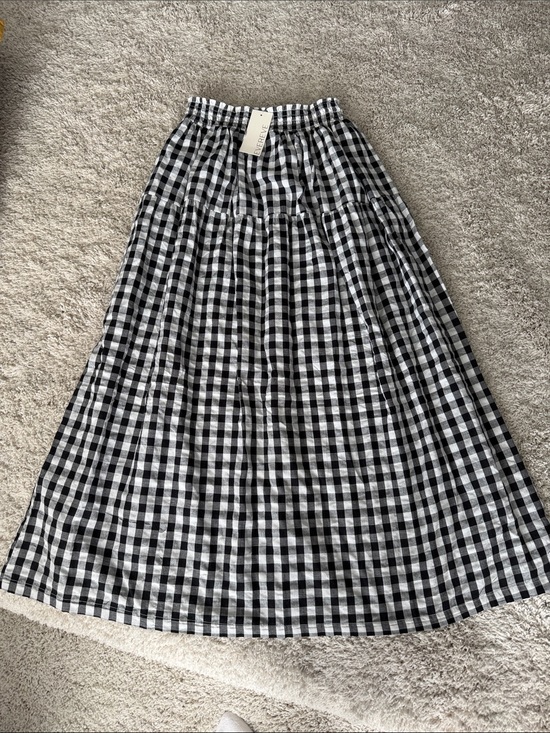 Emerson Fry Dresses & Skirts - NWT Emerson Fry Black and White Gingham Tiered Maxi Skirt